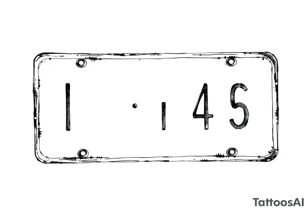 License plate tattoo idea