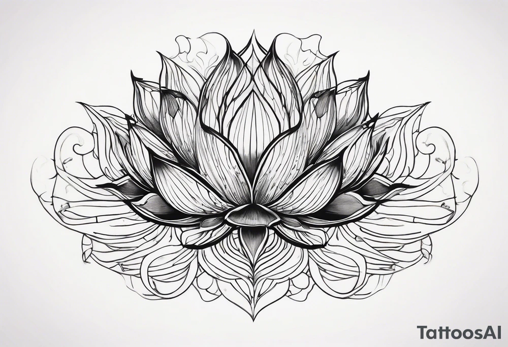 centipede,lotus, tattoo idea