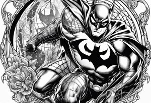Batman Spider-Man and Danny phantom tattoo idea