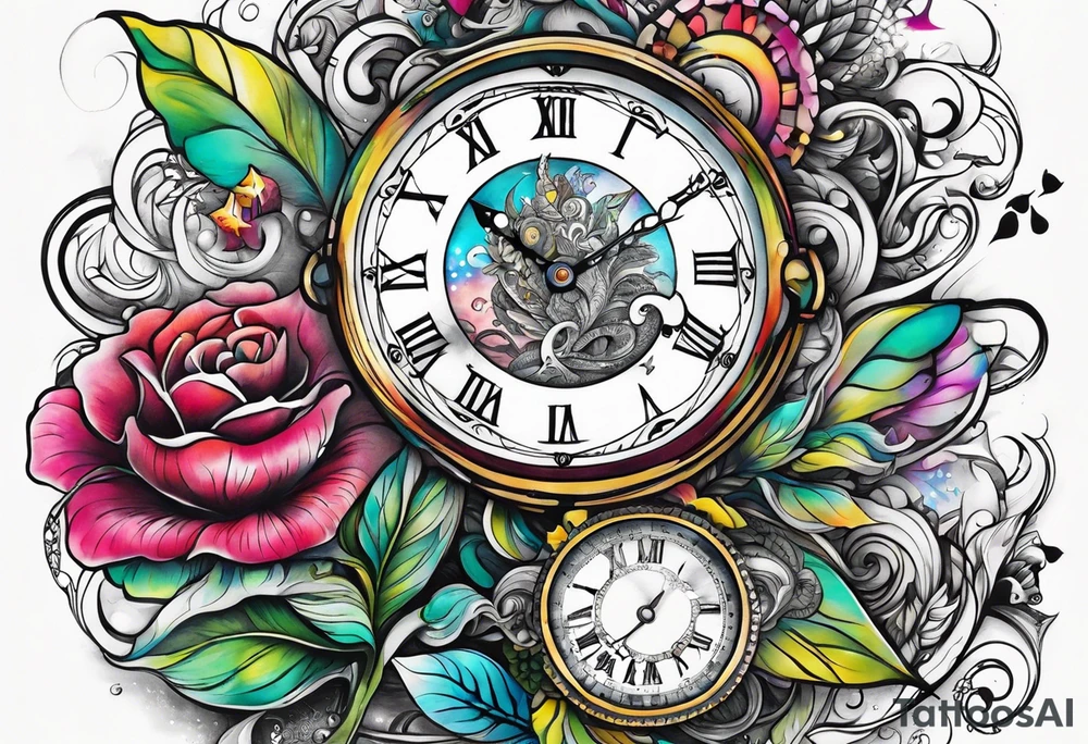 Wonderland time tattoo idea