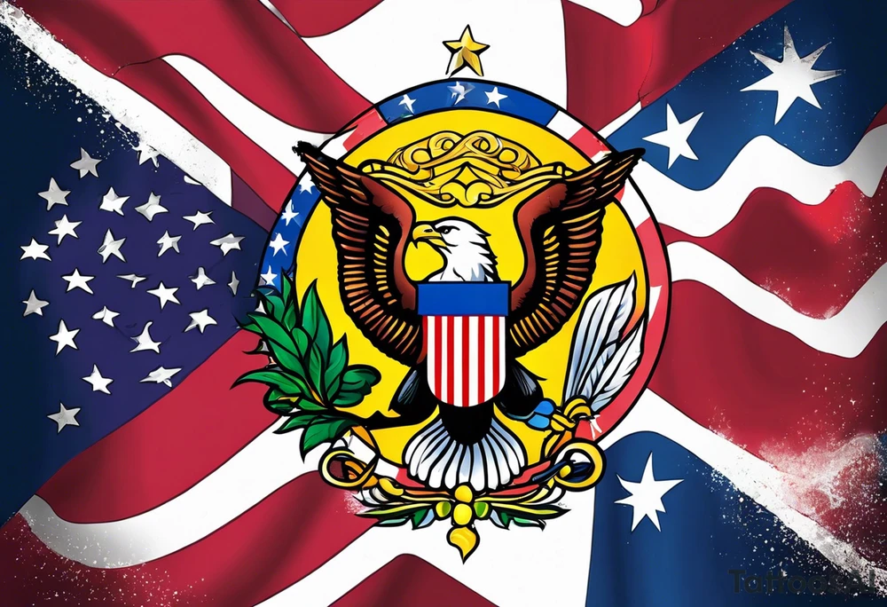 U.S. Virgin Island flag tattoo idea