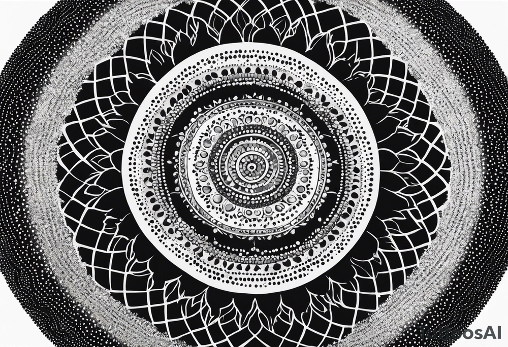 Circular mandala tattoo idea