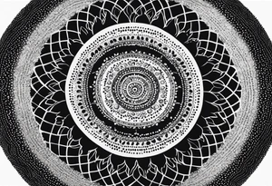 Circular mandala tattoo idea