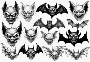 bat
hallucinating with demon face tattoo idea