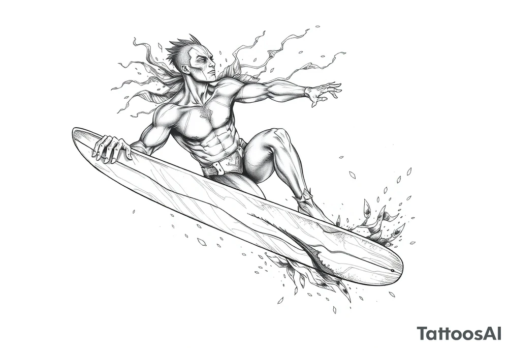 silver surfer max aura tattoo idea