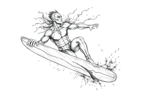 silver surfer max aura tattoo idea