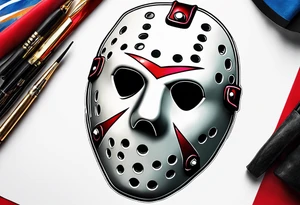 Friday the 13th Jason mask tattoo idea