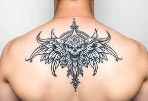 mandala tyylinen tatuointi käsivarteen jossa orn
amnetaallisia kuvioita viking tyylillä tattoo idea