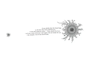 long shaman and witch  style mytical sleeve with ancient rhyme tattoo idea