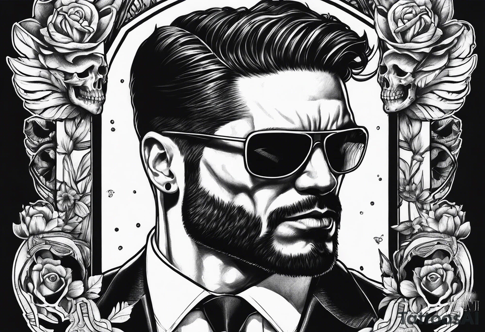 Manners Maketh Man with Punisher skull tattoo idea