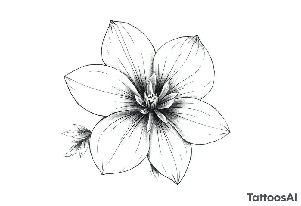 Large Narcissus flower tattoo idea