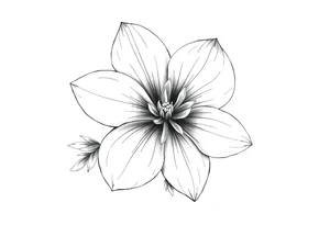 Large Narcissus flower tattoo idea