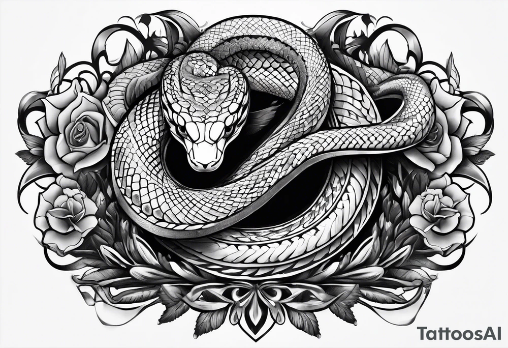 snake coiled tattoo idea