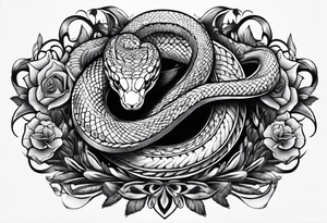 snake coiled tattoo idea