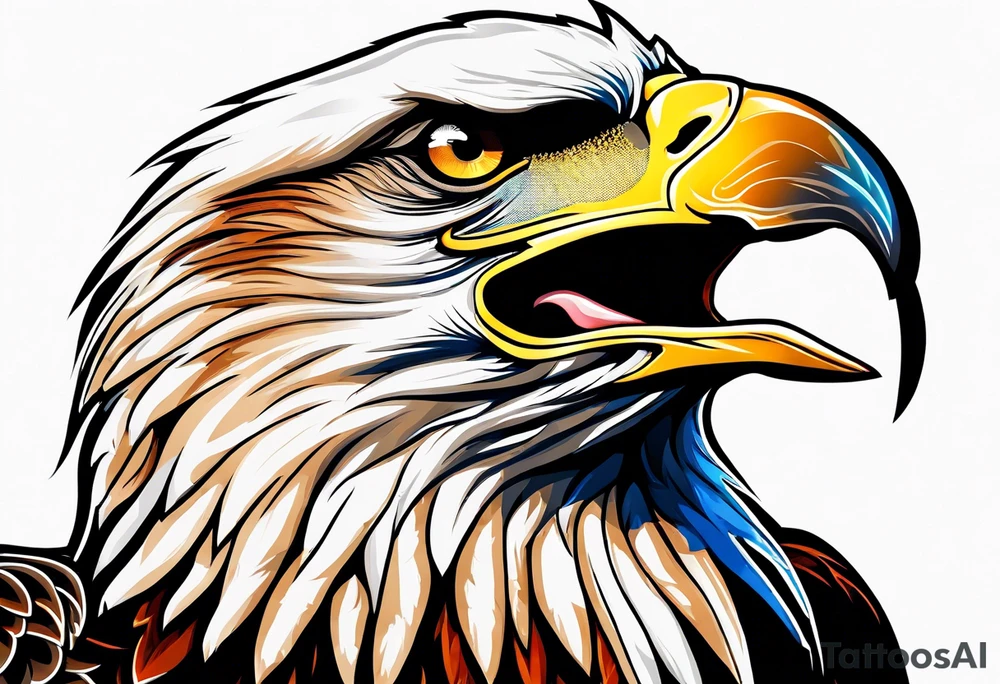 eagle screaming tattoo idea