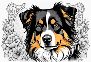 australian shepherd tattoo idea
