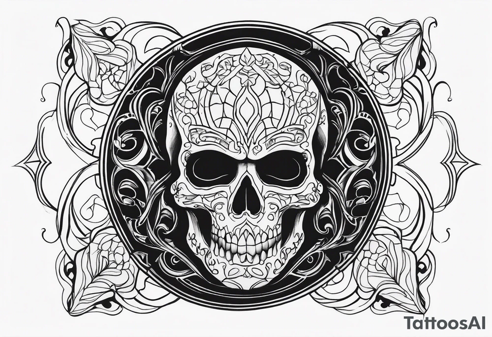 Spooky,, ghost face tattoo idea