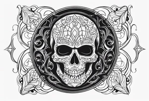 Spooky,, ghost face tattoo idea