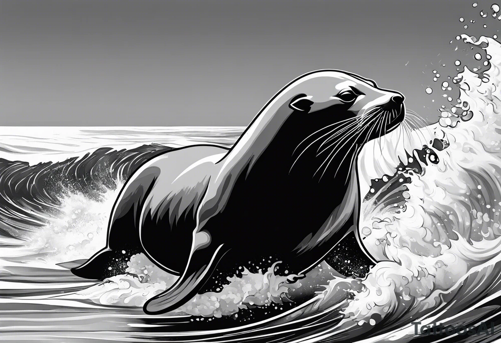 Sea lion tattoo idea
