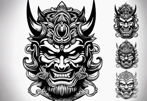 Japanese Samurai Mask Tattoo Designs tattoo idea