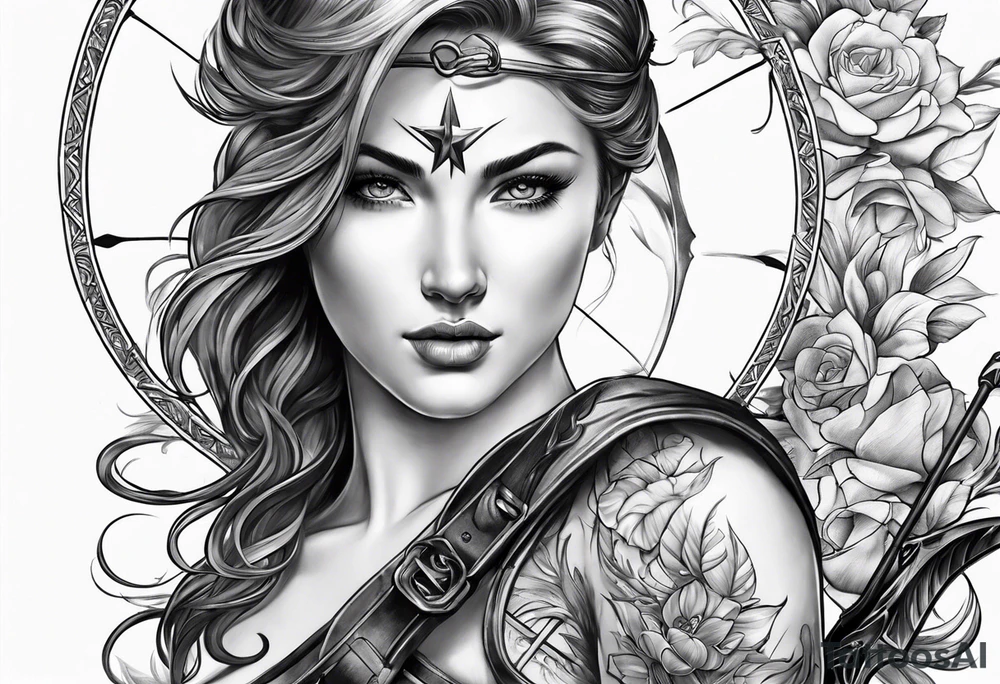Sagittarius  realistic tattoo idea