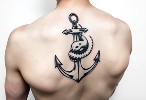 Weasel wrapped around anchor tattoo idea