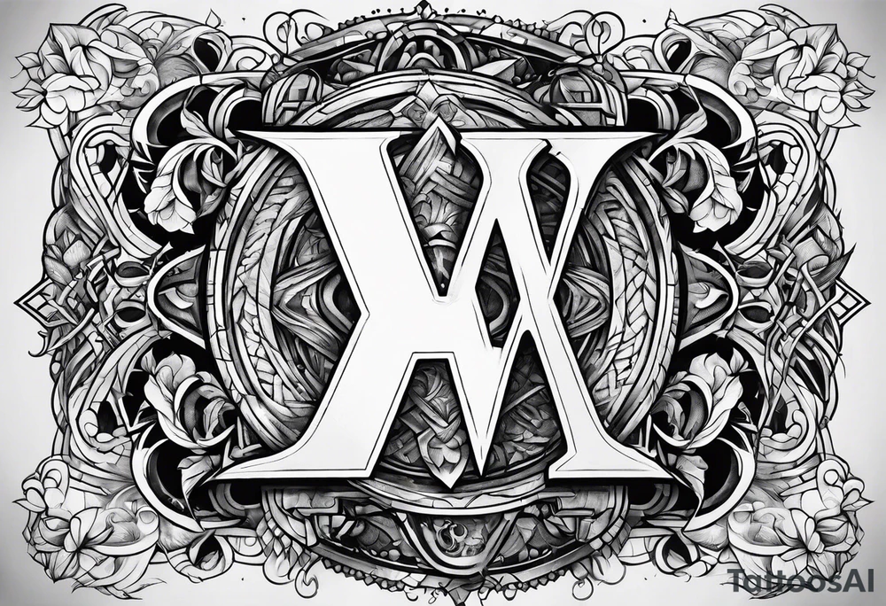 the letters A W R tattoo idea