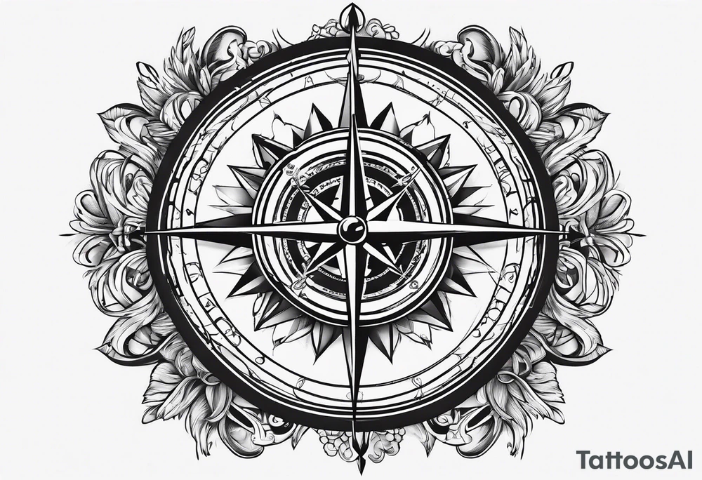 compass tattoo idea