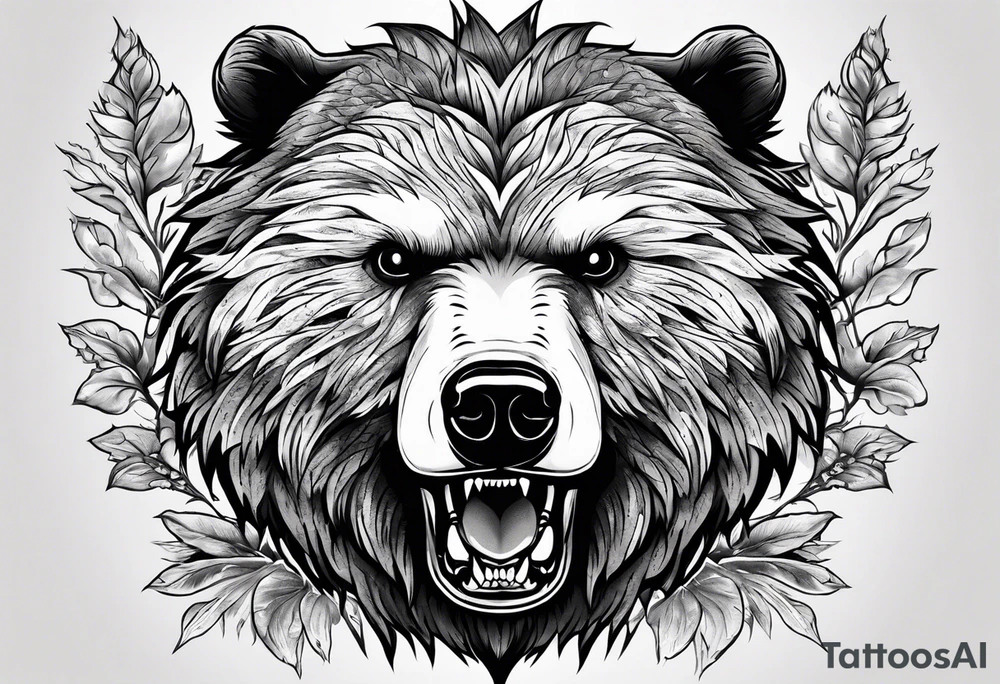 growling bear with a hedgehog between his arms tattoo idea growling bear with a hedgehog between his arms tattoo idea