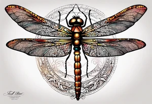 Dragonfly with infinity symbol and the words I will follow tattoo idea