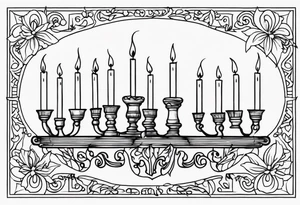 parchemins where candlelights flickers though the air is deathly still tattoo idea