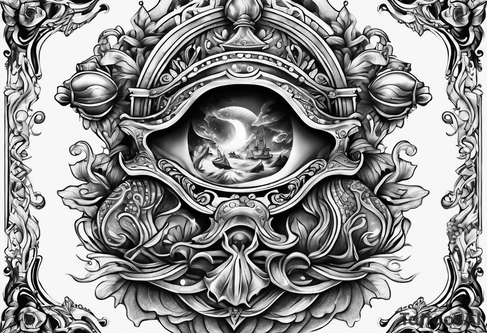 underwater treasure tattoo idea