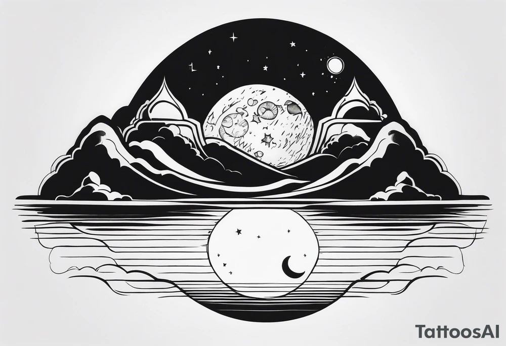sacred moon tattoo idea