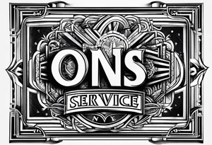 Text "no one service" tattoo idea