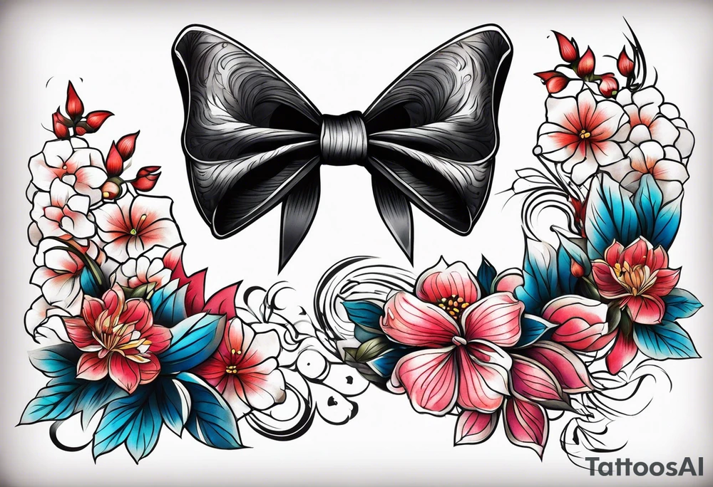 Sexy bows tattoo idea