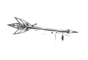 one arrow the look down tattoo idea