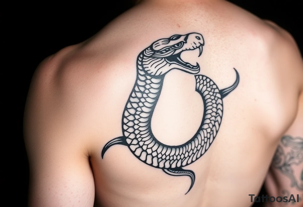 Give me a Neo traditional tattoo of a snake. Full body designed for a forearm. tattoo idea
