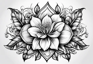 flower, cross tattoo idea