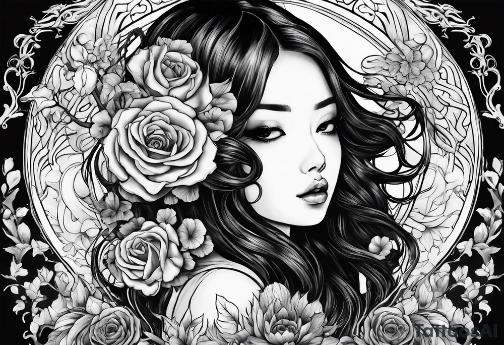 Beautiful body horror tattoo idea