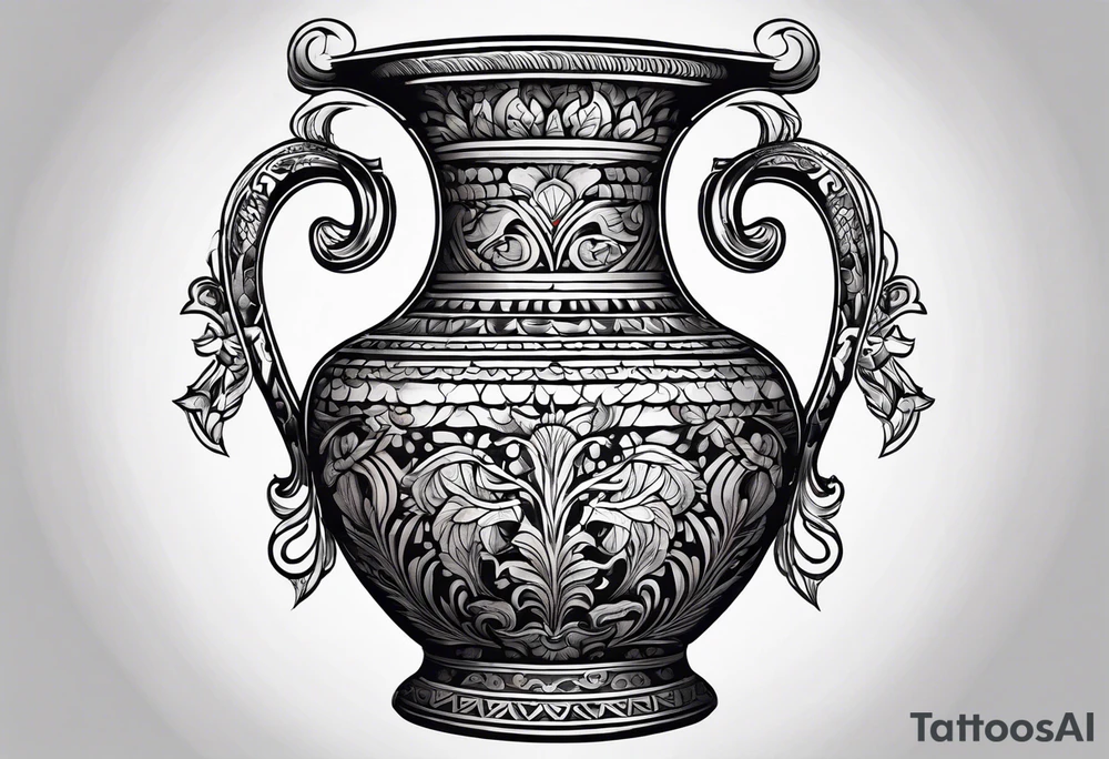 drawing ancient vase tattoo idea