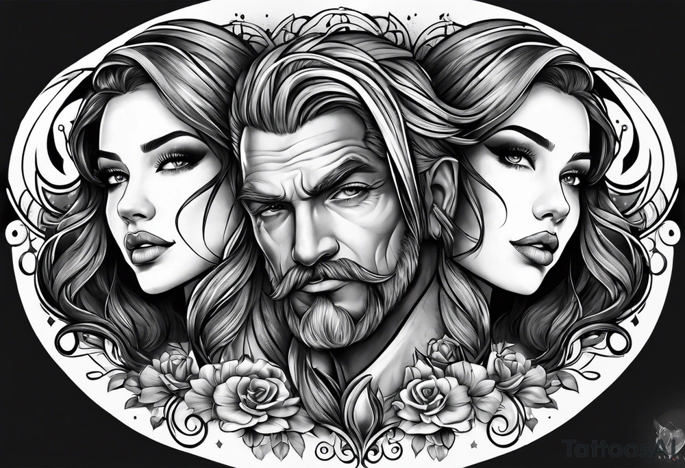 Father of 3 girls tattoo idea