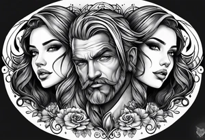 Father of 3 girls tattoo idea