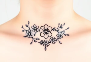 Floral garland tattoo idea