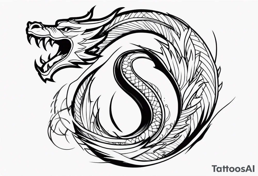 roaring dragons tattoo idea