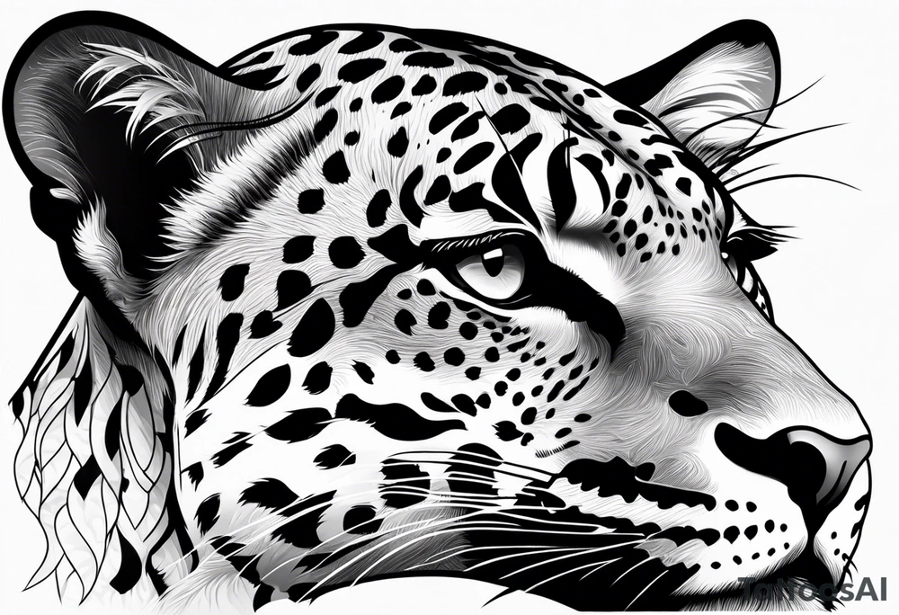 Jaguar head tattoo idea