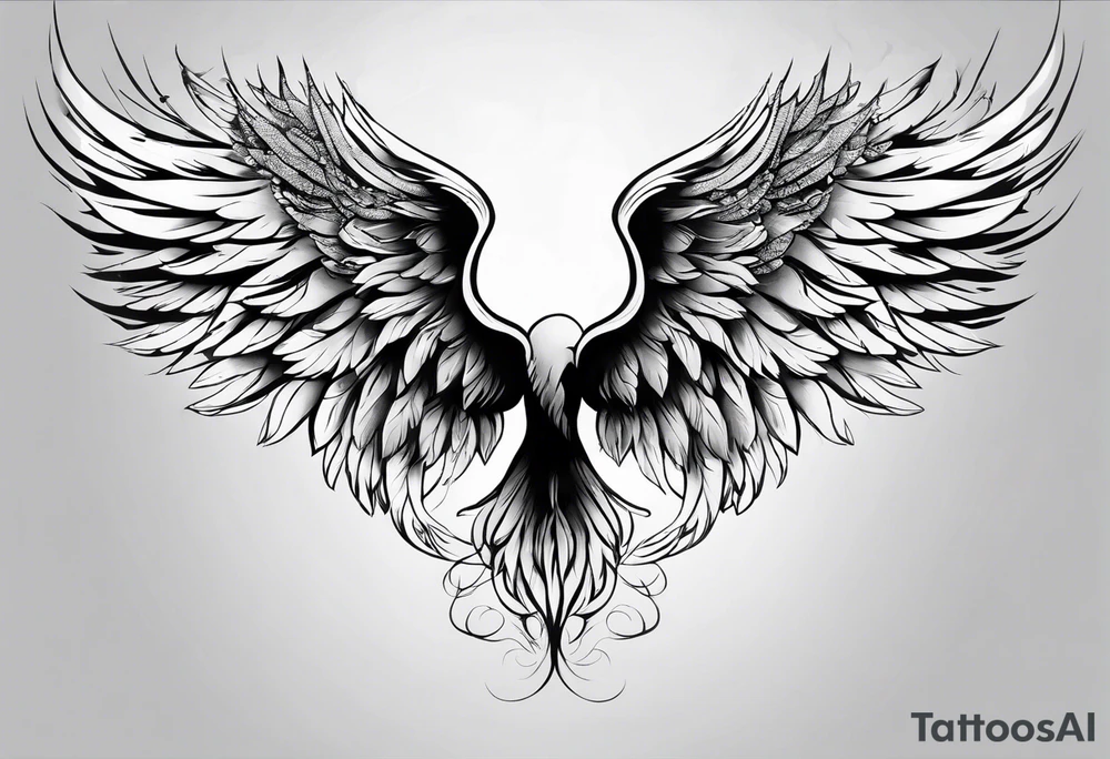 Angel wings tattoo idea