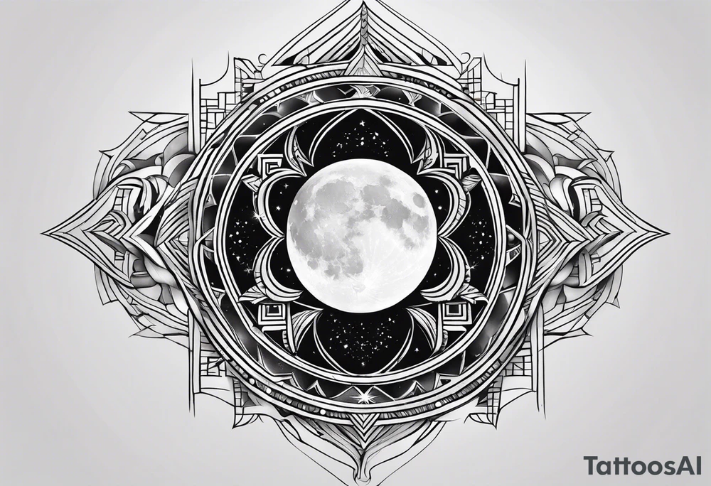 sacred moon tattoo idea