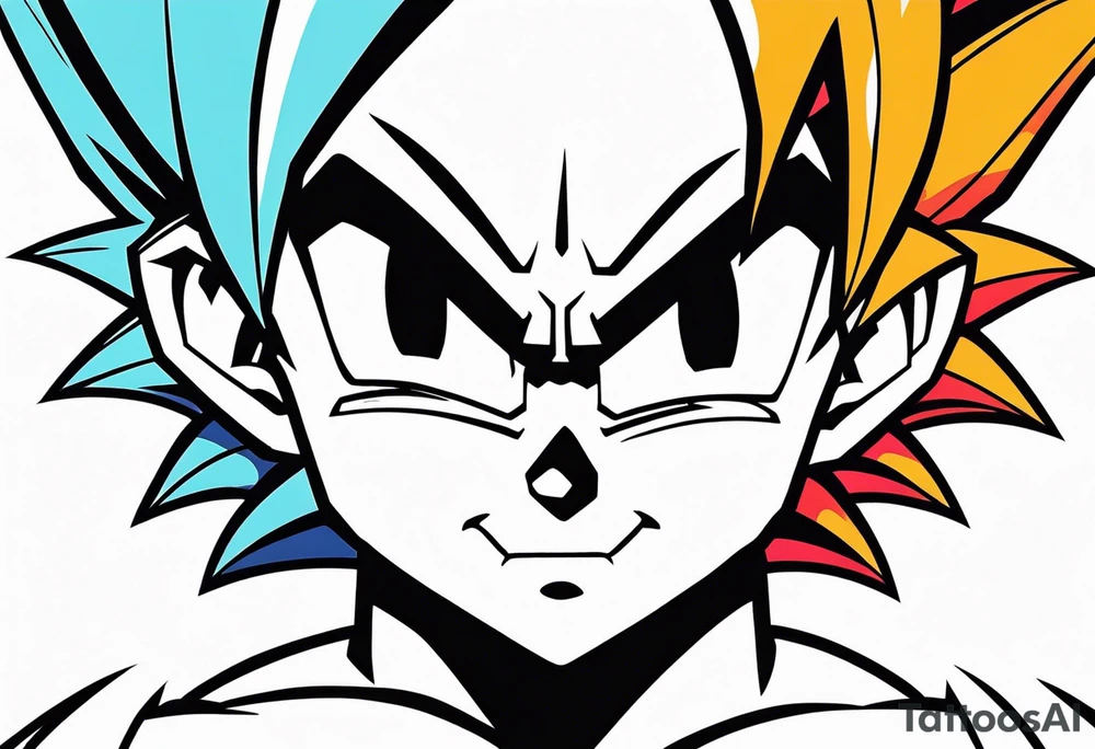 Goku face and hair but little tattoo idea