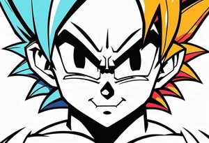 Goku face and hair but little tattoo idea