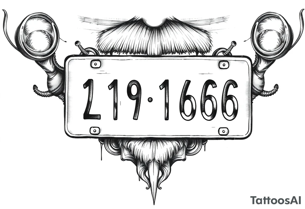 License plate tattoo idea